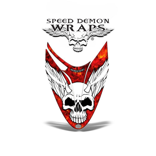 RMK Dragon Snowmobile Sled HOOD GRAPHICS WRAP DECAL Red Baron