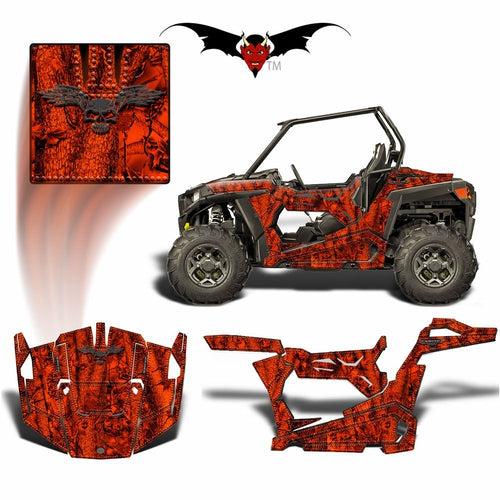 RZR 900 TRAIL GRAPHICS WRAP -  BLAZE CAMOUFLAGE