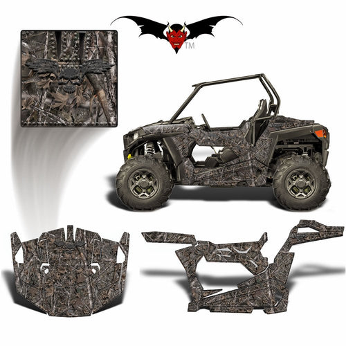 RZR 900 TRAIL GRAPHICS WRAP -  WOODSMAN CAMOUFLAGE