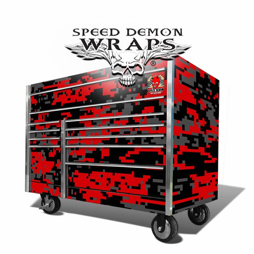 SNAP ON TOOL BOX  GRAPHICS WRAP KIT- RED DIGITAL CAMOUFLAGE