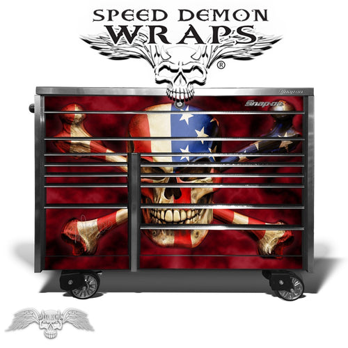 SNAPON TOOLBOX WRAP KIT American Flag Skull