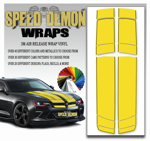 Camaro Stripes - Yellow with Black Pinstripe 2016-2017-2018 V6