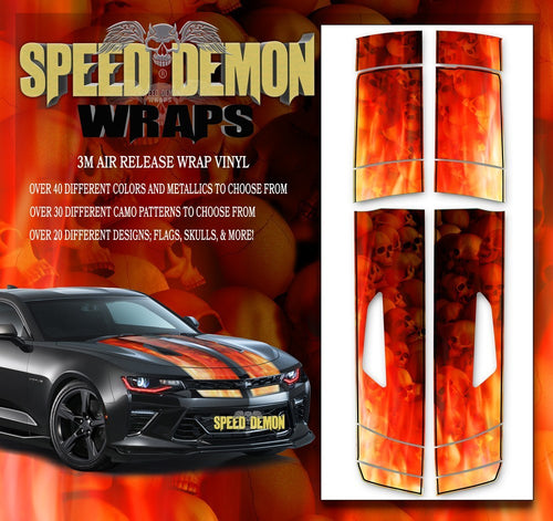 Camaro Stripes Flames Skulls Inferno W BLK PS 2016-2017-2018 V8