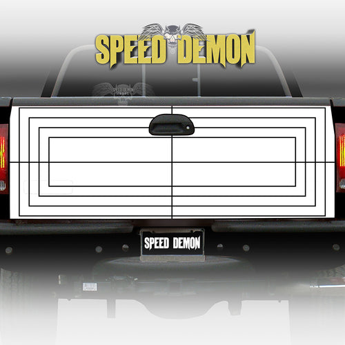 Custom Design Your Own Tailgate Wrap - Blank Sheet