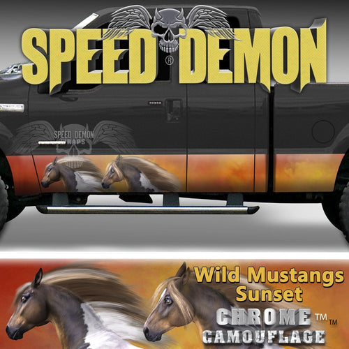 Rocker Panel Wrap Wild Mustangs