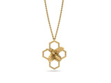 Bee Pendant Honeycomb Pendant