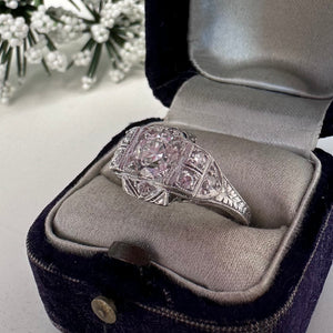 Art Deco Diamond Engagement Ring - Bostonian Jewelers