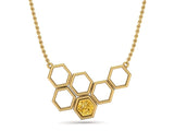 Honeycomb Necklace With Citrine
