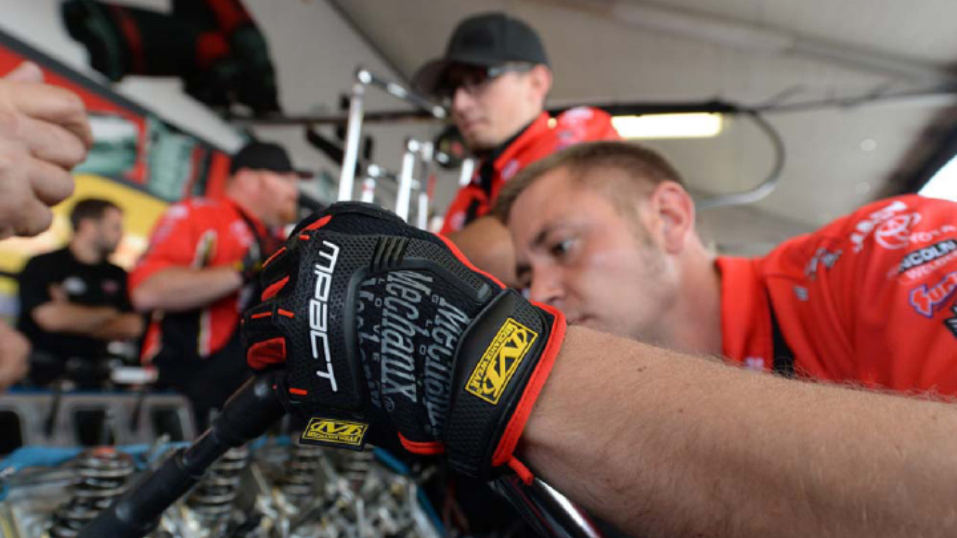 In use picture of Mechanix Wear M-Pact Work Gloves