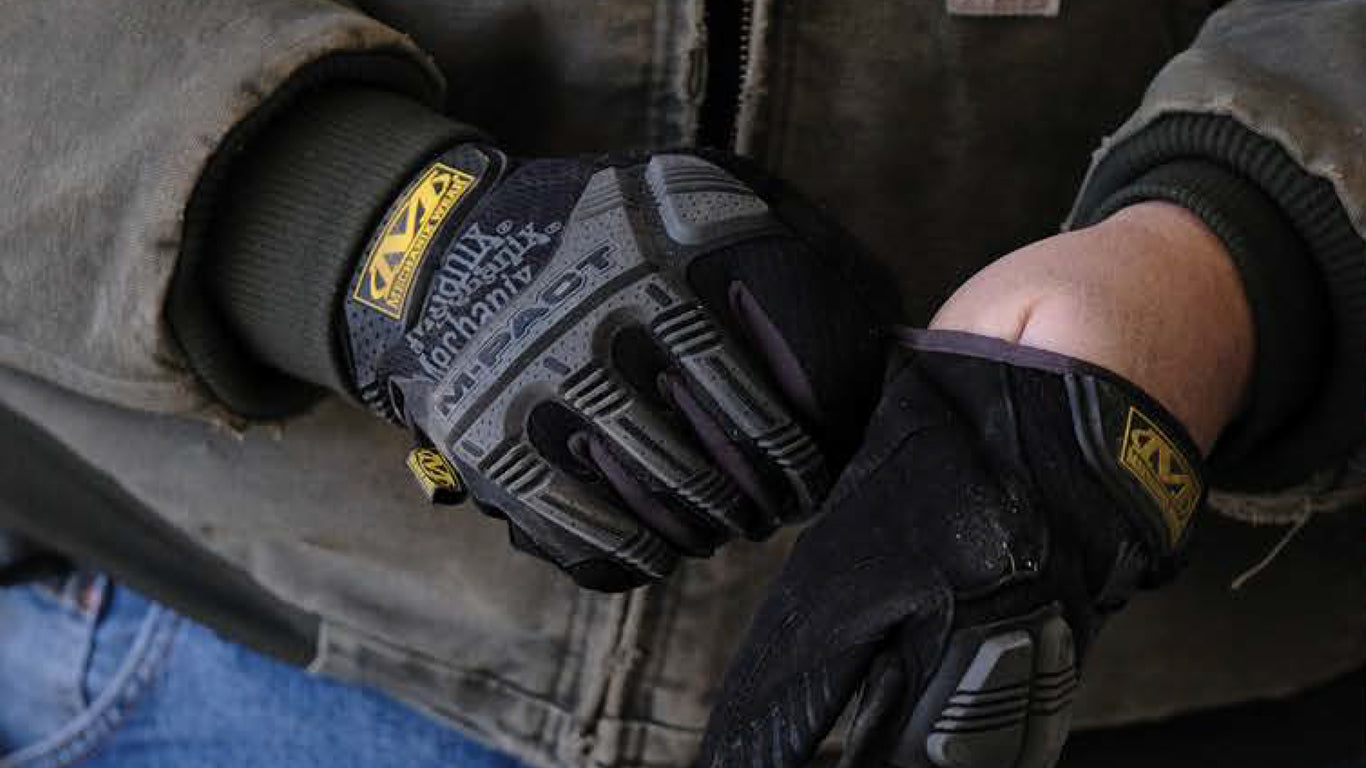 In use picture of Mechanix Wear M-Pact Work Gloves