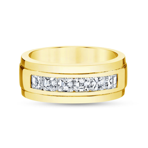 Men's Asscher Cut Diamond Ring | 1.50 Ct. Men's Diamond Ring ...