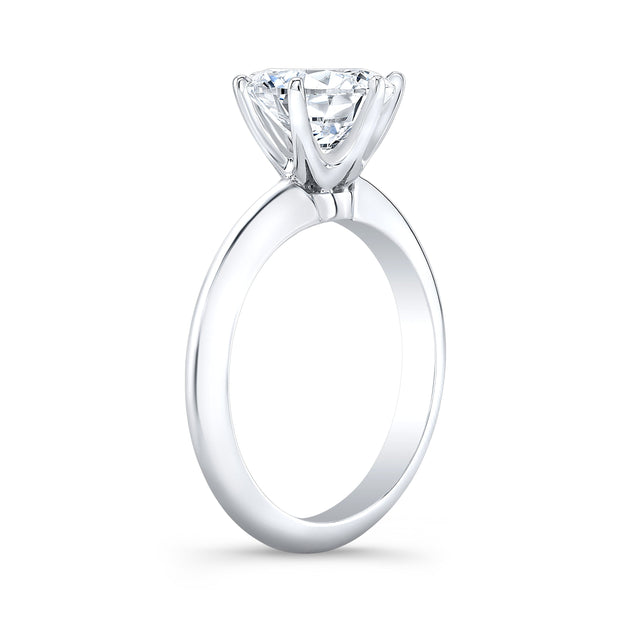 Six Prong Knife Edge Solitaire Engagement Ring – Kingofjewelry.com