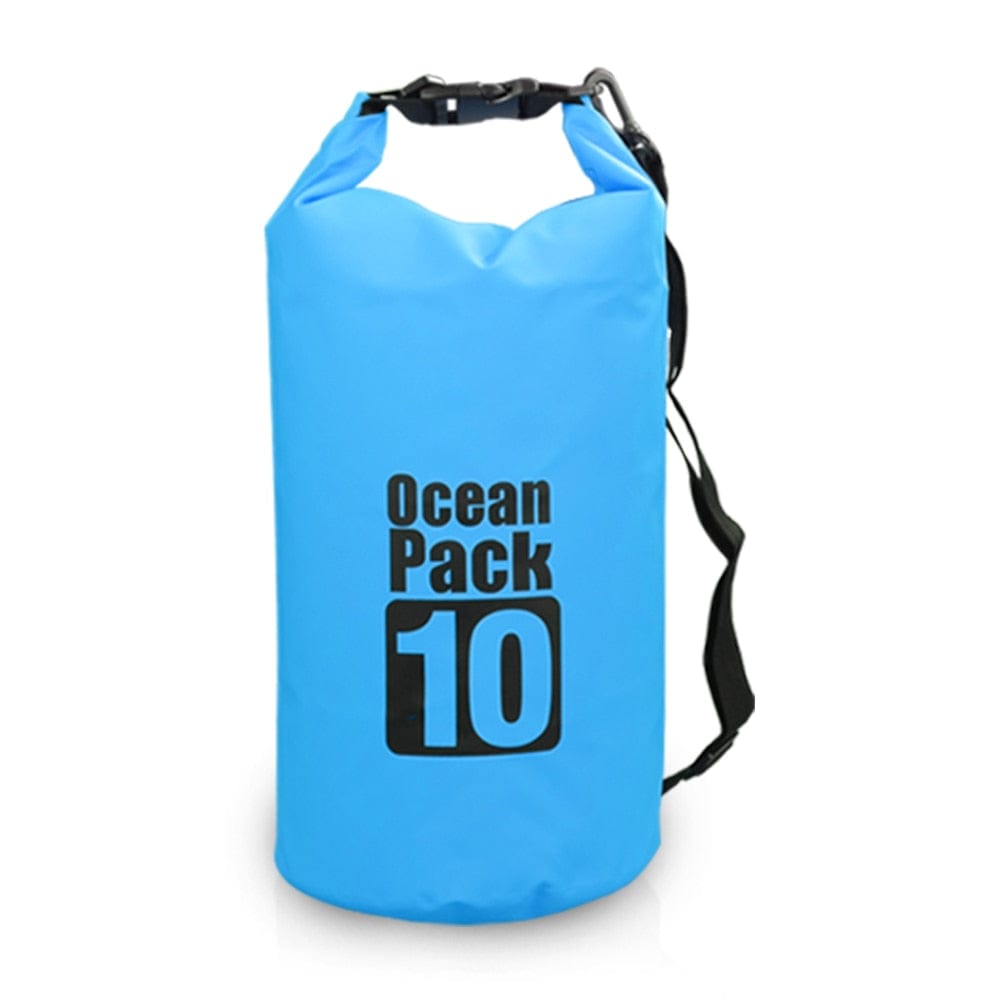 URBAN Wanted 10L Blue Ocean Pack Waterproof Dry Backpack Bag For Kayaking, Swimming, Boating