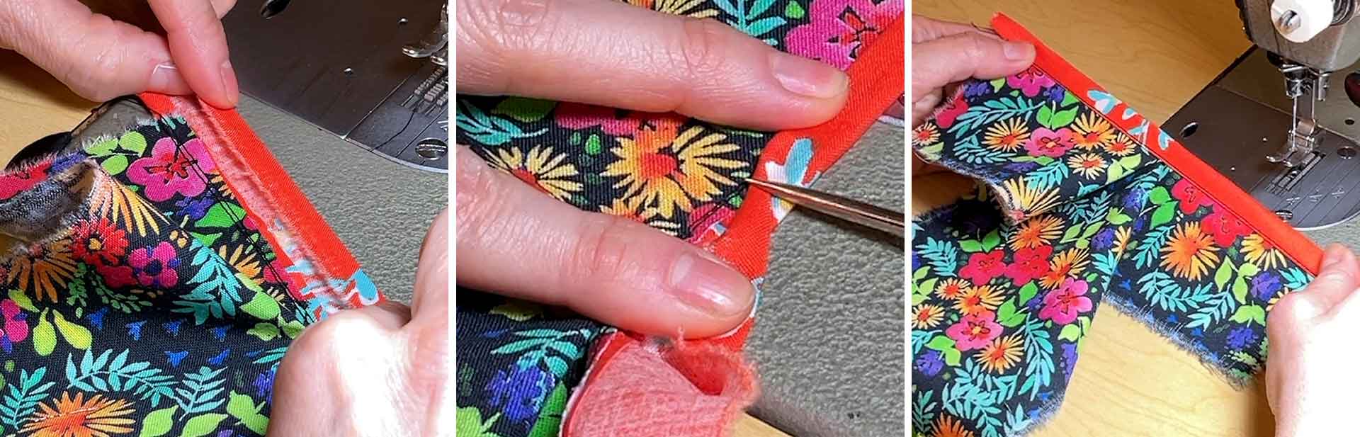 How to sew a continuous bound placket—step 5