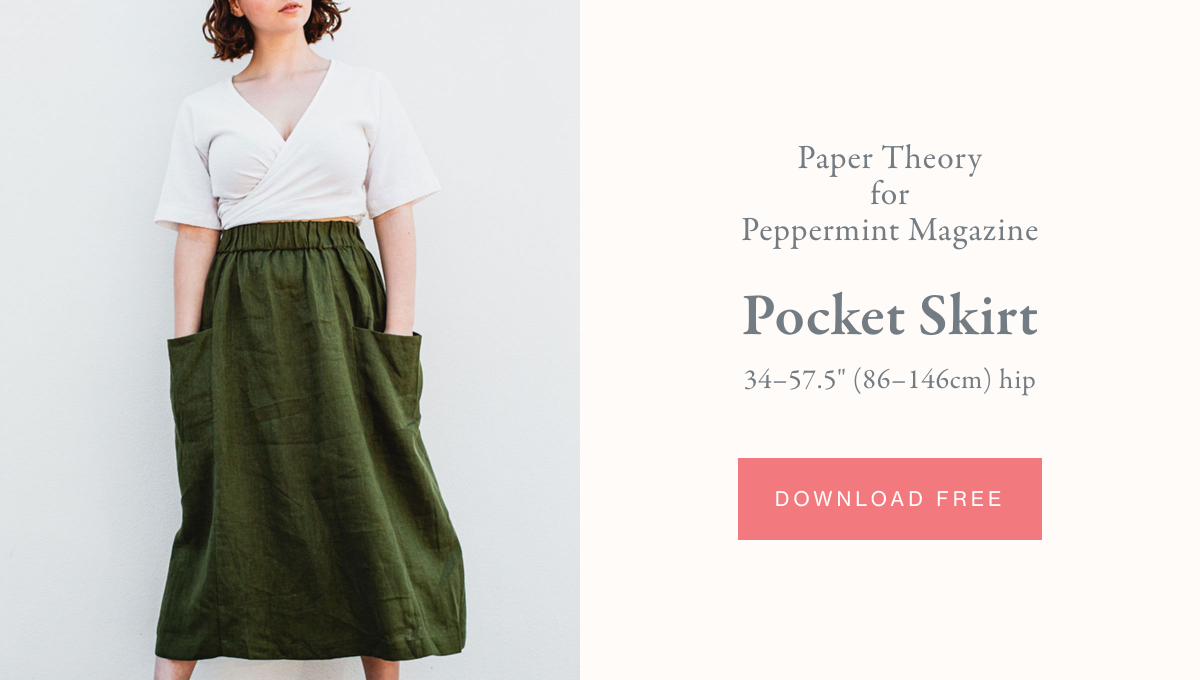 Paper Theory for Peppermint Magazine, Pocket Skirt - Free Sewing Pattern PDF Download