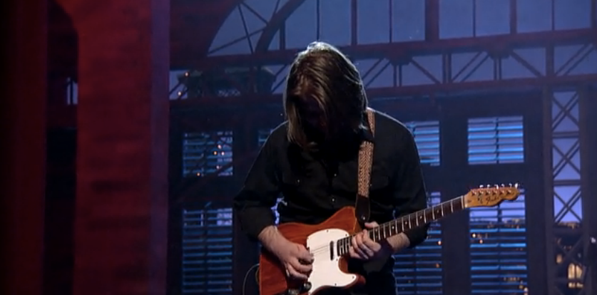 Laur Joamets plays a telecaster on Letterman with Sturgill Simpson