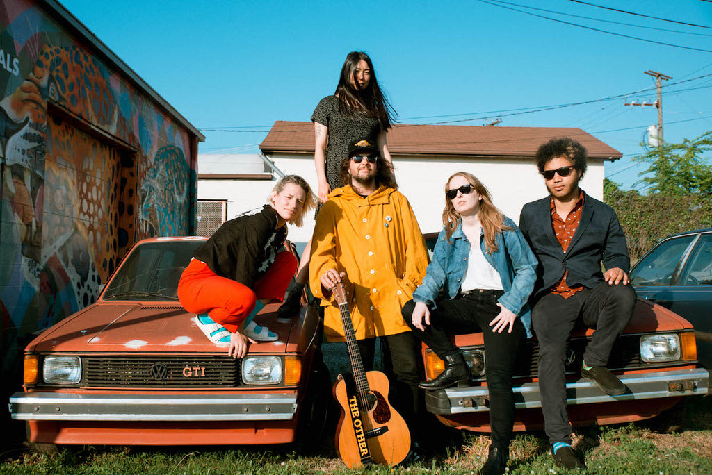 King Tuff and band outside of the Basement East in Nashville during "The Other" tour