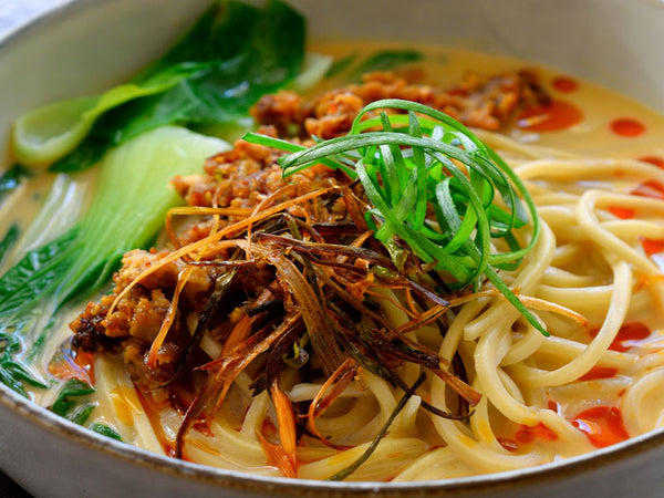 vegan noodles: Ramen With Creamy Sesame Broth