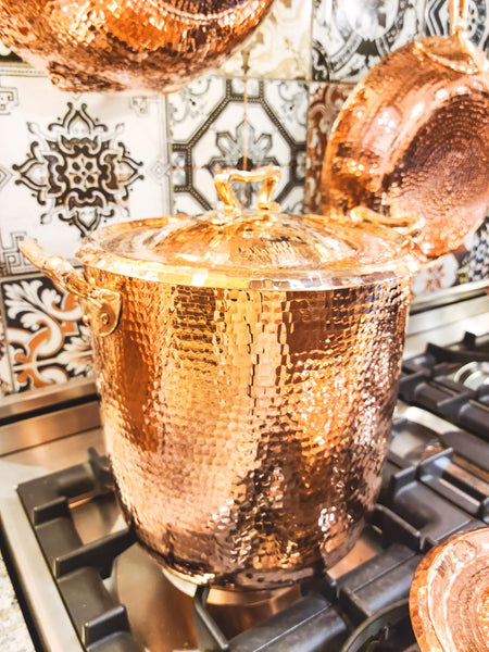 Copper Stock Pot - Amoretti Brothers