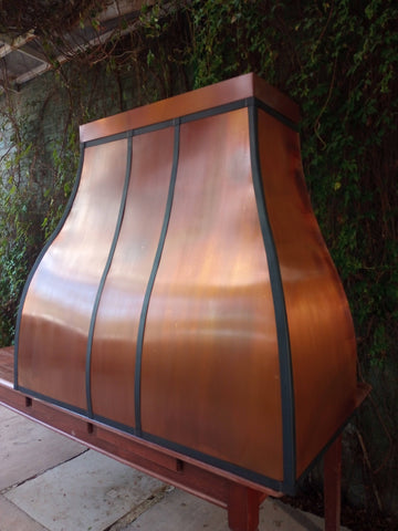 copper range hood cover