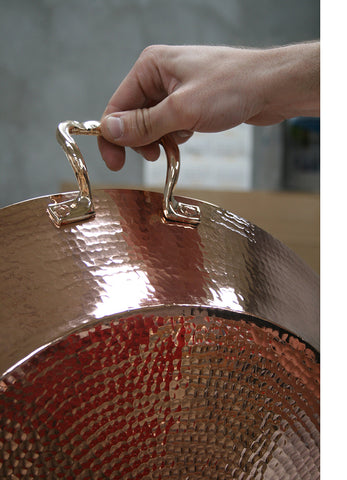 Italian hammered cookware tin lined copper as priceless art gifts