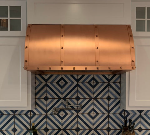 custom copper range hood Amoretti Brothers