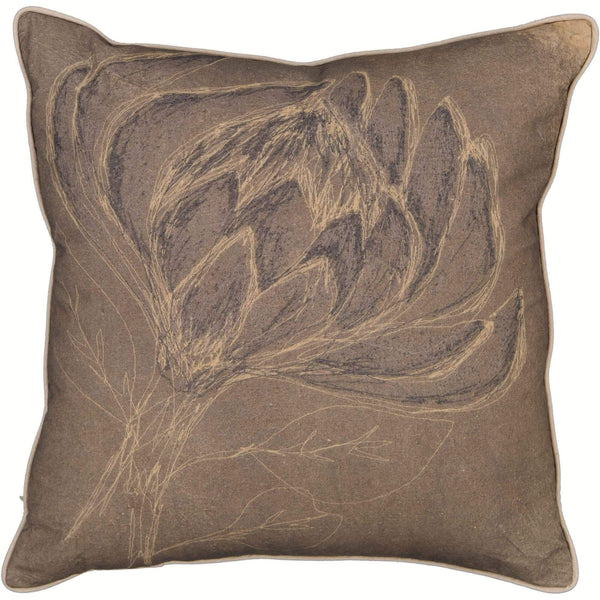 Monotone Protea Cushion Cover (Printed)