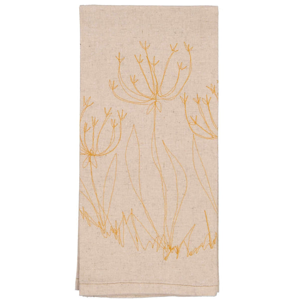 Hemp Fennel Flower Tea Towel / Hand Towel