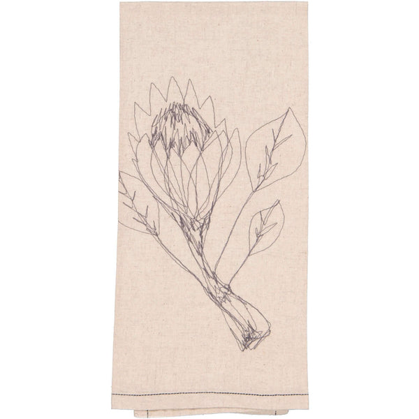 Hemp Protea Tea Towel / Hand Towel