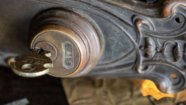 key inserted in heritage lock