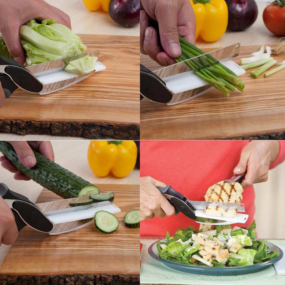 2 in 1 Clever Hand Cutter For Vegetables - Cook Helper