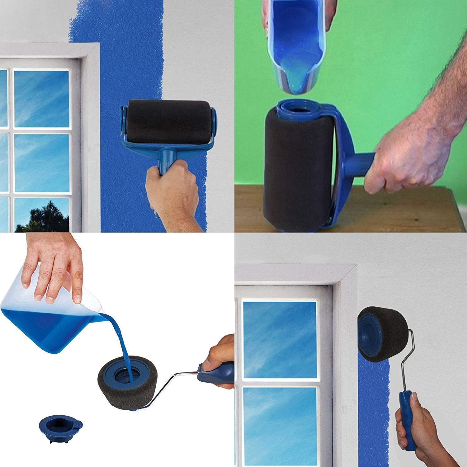 Decorative paint roller corner brush tool（8pcs）