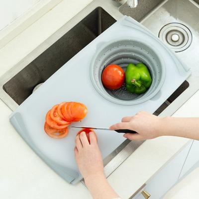 Kitchen multifunctional thick plastic chopping board