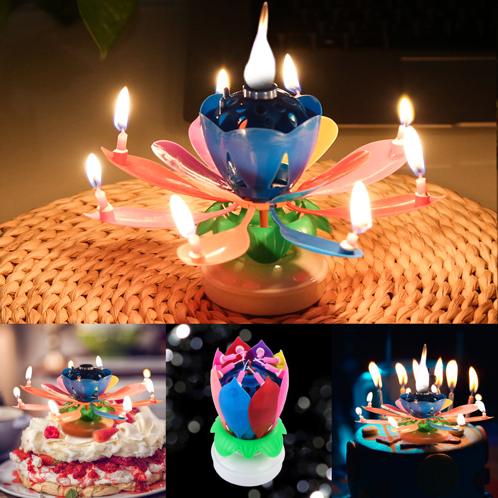 Innovative Musical Lotus Flower Candle