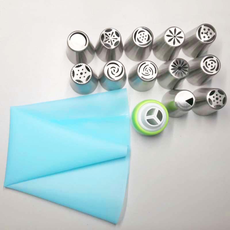 [Buy Two Free Shipping]-Russian Tulip Icing Piping Nozzles（14Pcs）