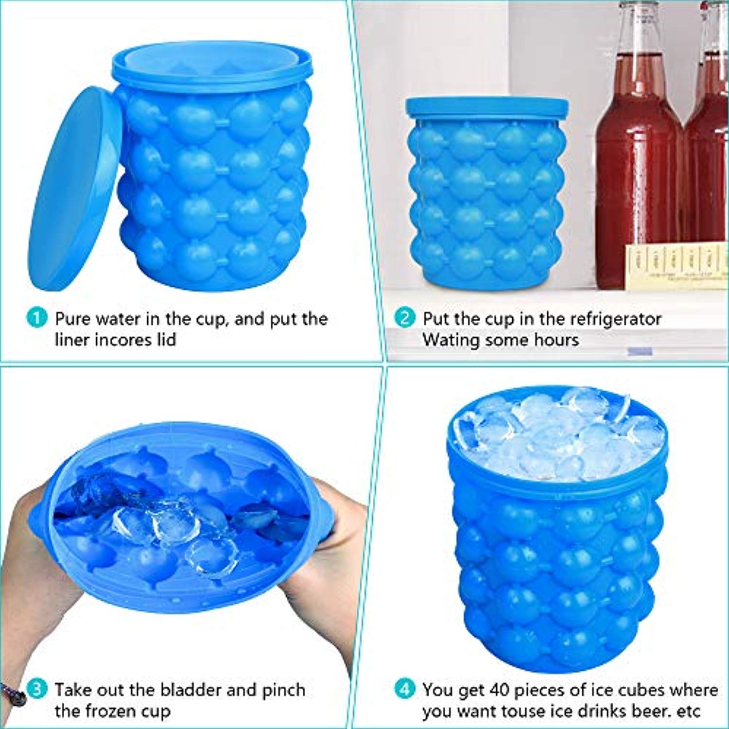 Space Saving Ice Cube Maker,Silicon Ice Cube Maker