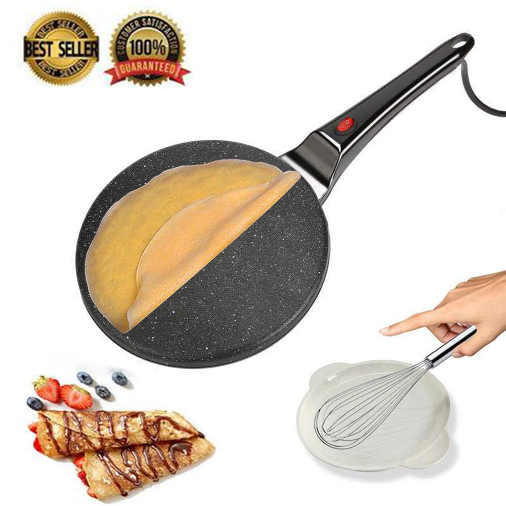 【Exclusive sales】Electric Crepe Maker Griddle with free bowl and egg beater
