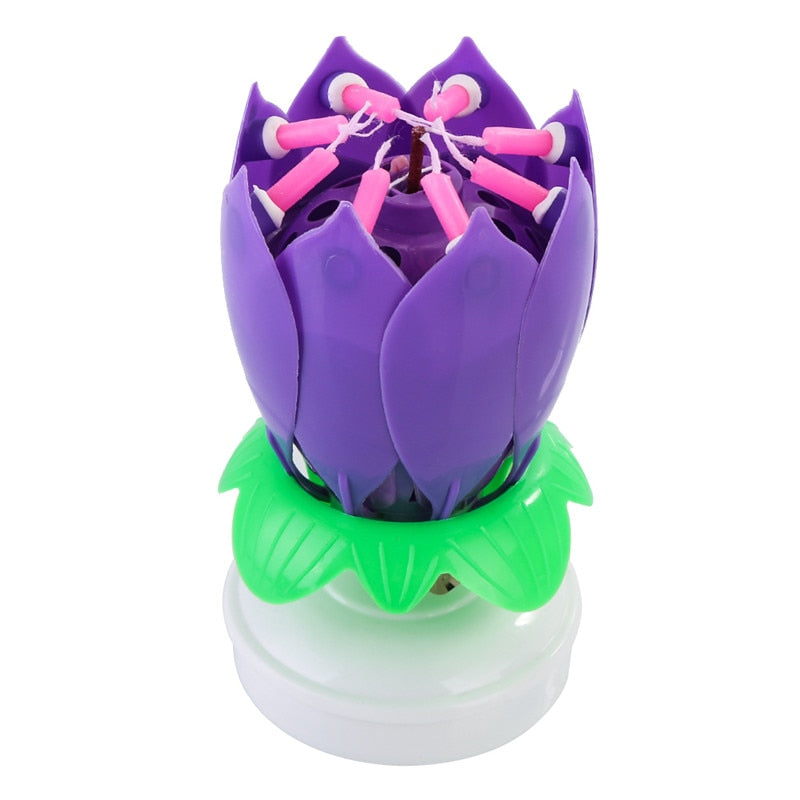 Innovative Musical Lotus Flower Candle