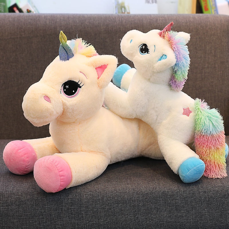 60cm Small Rainbow Unicorn Horse Plush  Gift