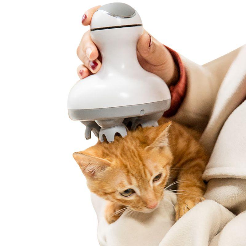 Pet Intelligent Charging Cat Massager 3D Head Massager