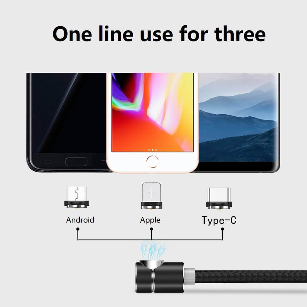 360° Magnetic Charging Cable For Iphone