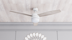 Enoki Smart Ceiling Fan with Bright White finish by Prominence Home