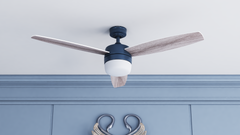 Enoki Smart Ceiling Fan with sapphire blue finish by Prominence Home