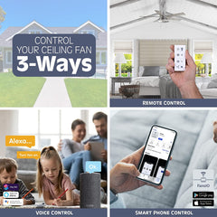 Fansio Smart Ceiling Fans for Alexa, Siri and Google