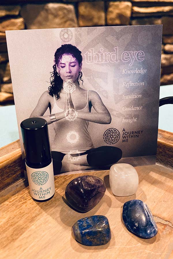 Third Eye Chakra * Roller & Stone Set