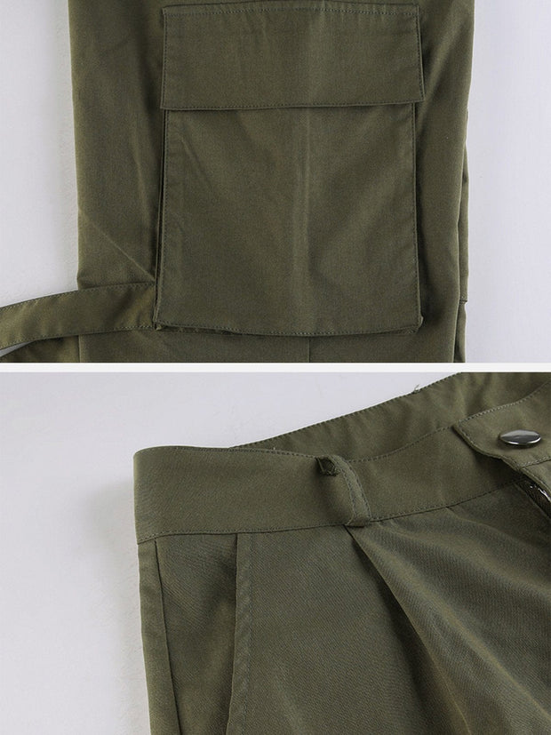 Asymmetrical Multi Pockets Cargo Pants Streetwear Brand Techwear Combat Tactical YUGEN THEORY