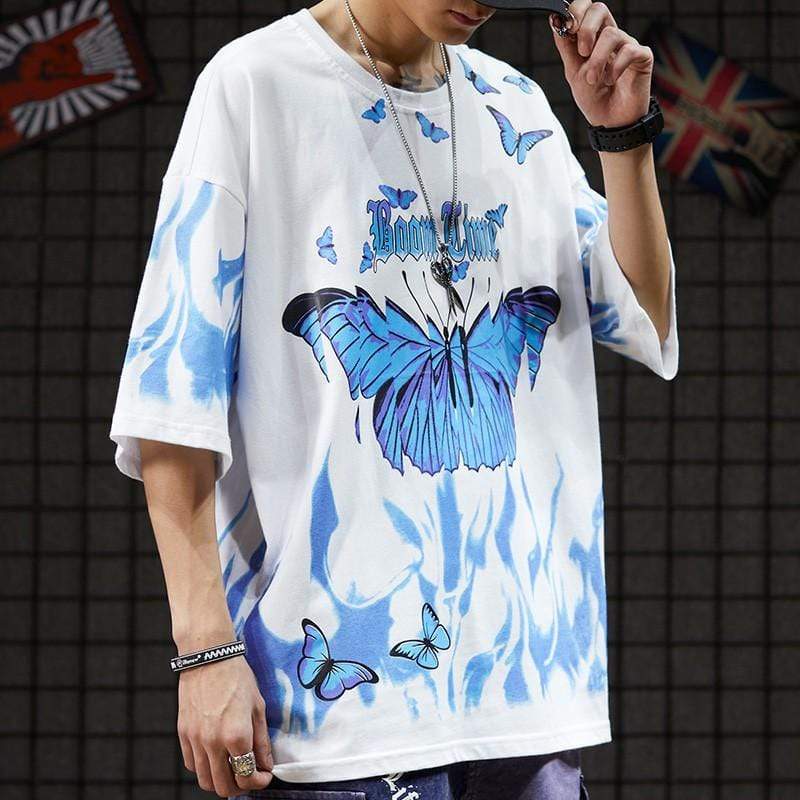 prada blue flame shirt