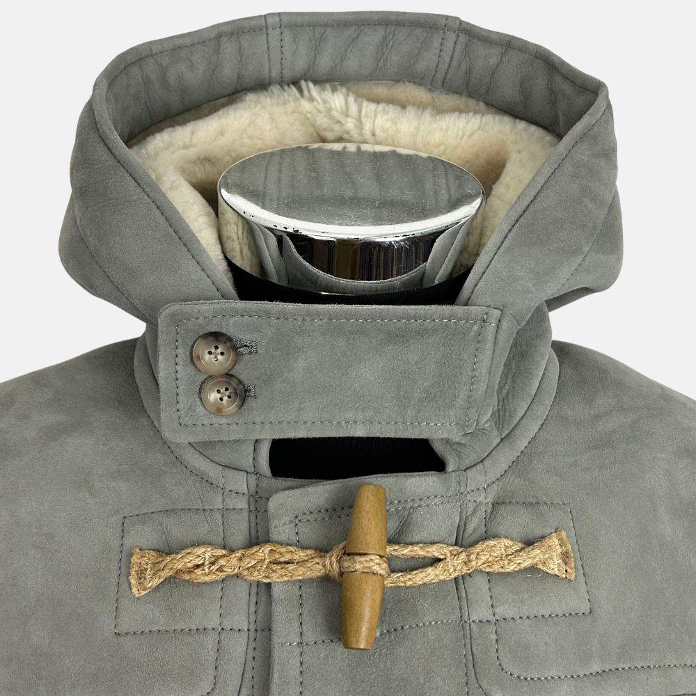 Grey/Beige Reversible Rain Coat – Sanpetuna