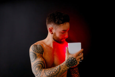 male using mito red light therapy