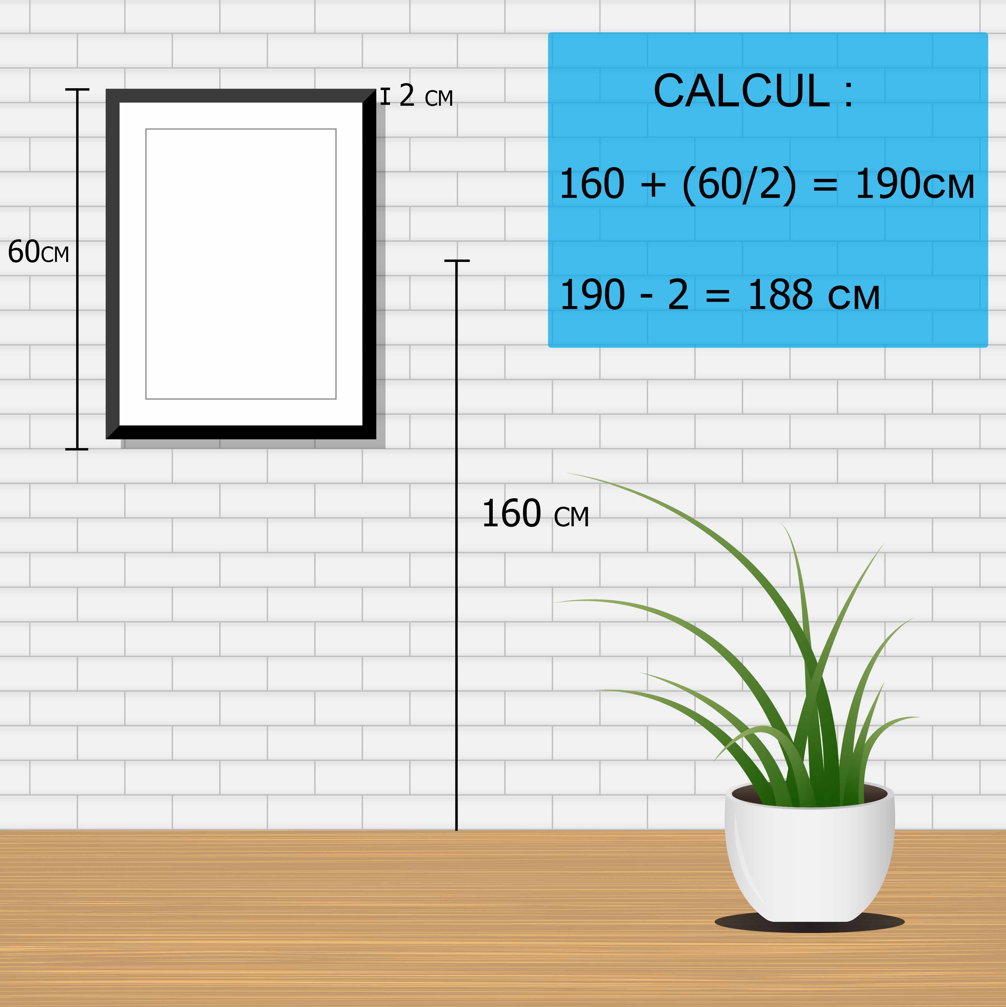 Fixation murale pour cadre